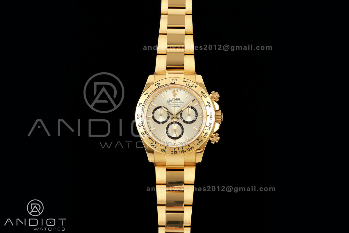 Daytona 126508 QF 1:1 Best Edition YG Dial on YG Bracelet JH4131 (Free Sprung) 